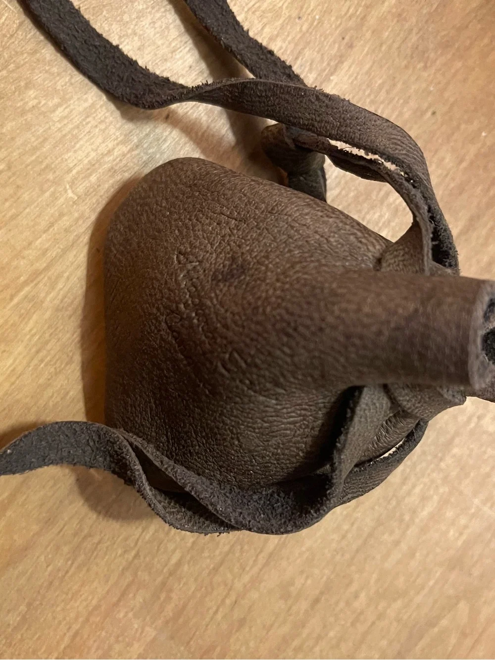 Native American medicine bBrown Leather Drawstring Pouch